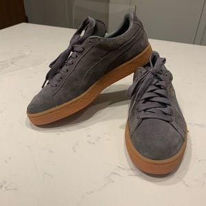 Puma Suede Classic Grey with Gum Sole